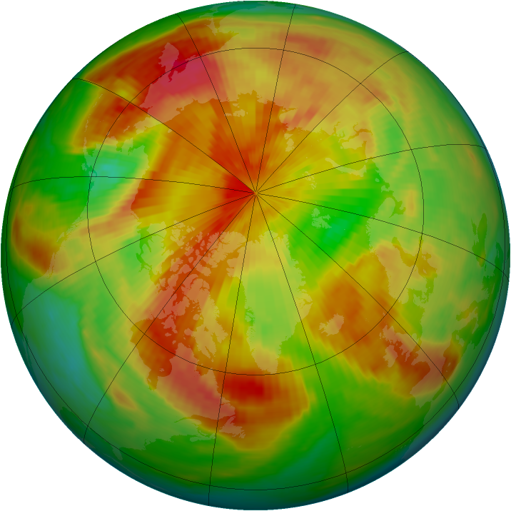 Arctic ozone map for 06 May 1985